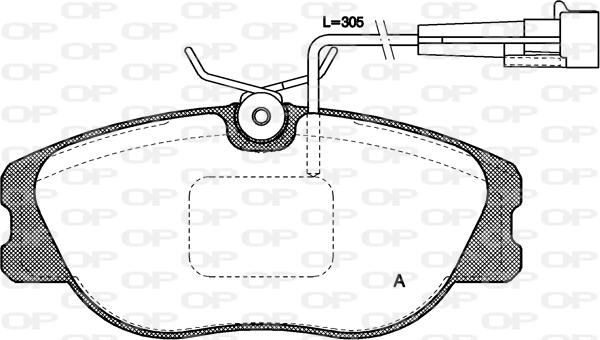 Open Parts BPA0305.31 - Komplet Pločica, disk-kočnica www.molydon.hr