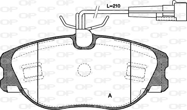 Open Parts BPA0305.72 - Komplet Pločica, disk-kočnica www.molydon.hr