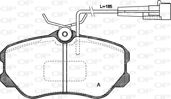 Open Parts BPA0303.02 - Komplet Pločica, disk-kočnica www.molydon.hr