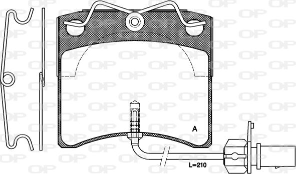 Open Parts BPA0385.11 - Komplet Pločica, disk-kočnica www.molydon.hr