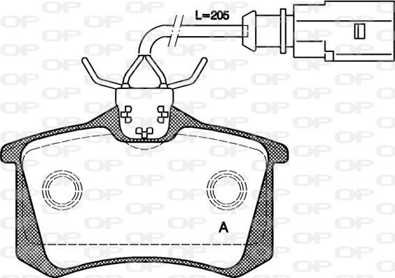 Open Parts BPA0263.51 - Komplet Pločica, disk-kočnica www.molydon.hr