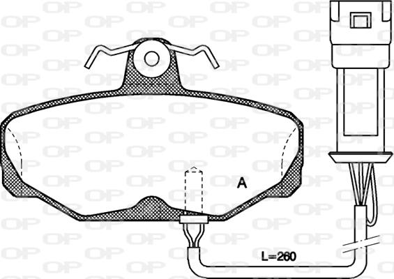 Open Parts BPA0205.02 - Komplet Pločica, disk-kočnica www.molydon.hr