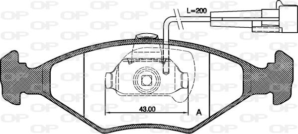 Open Parts BPA0281.42 - Komplet Pločica, disk-kočnica www.molydon.hr