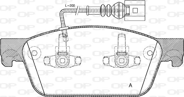 Open Parts BPA1440.01 - Komplet Pločica, disk-kočnica www.molydon.hr