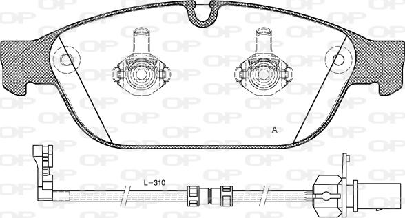 Open Parts BPA1441.12 - Komplet Pločica, disk-kočnica www.molydon.hr