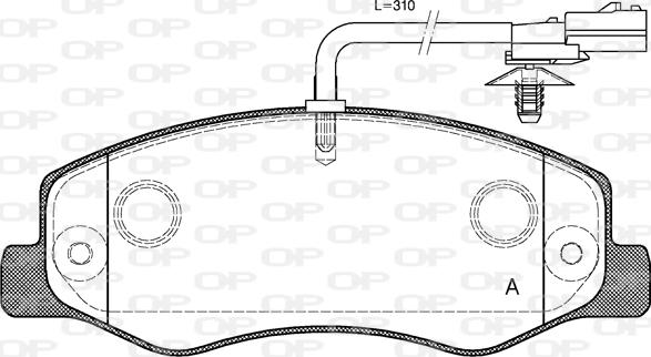 Open Parts BPA1442.01 - Komplet Pločica, disk-kočnica www.molydon.hr