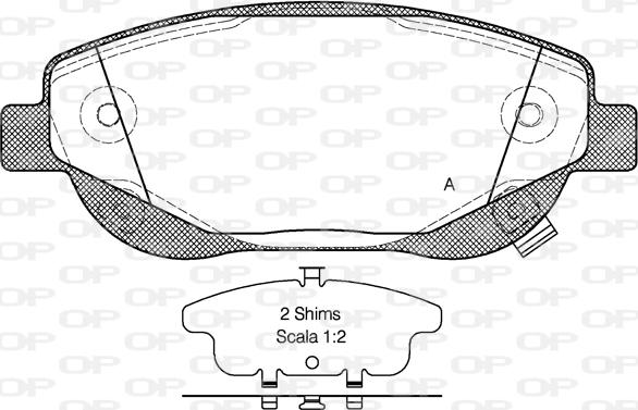 Open Parts BPA1453.02 - Komplet Pločica, disk-kočnica www.molydon.hr