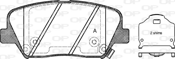 Open Parts BPA1412.02 - Komplet Pločica, disk-kočnica www.molydon.hr