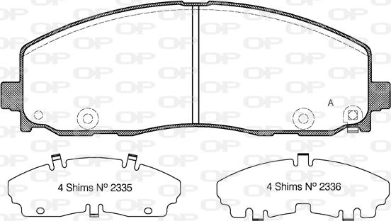 Open Parts BPA1484.04 - Komplet Pločica, disk-kočnica www.molydon.hr