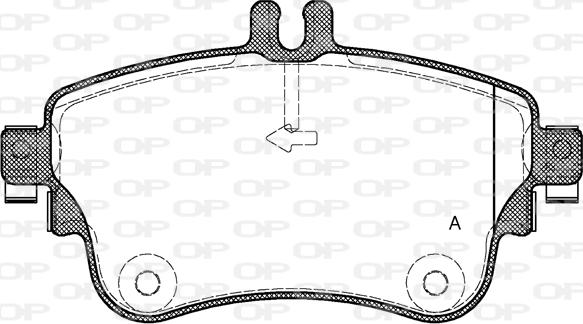 Open Parts BPA1487.08 - Komplet Pločica, disk-kočnica www.molydon.hr