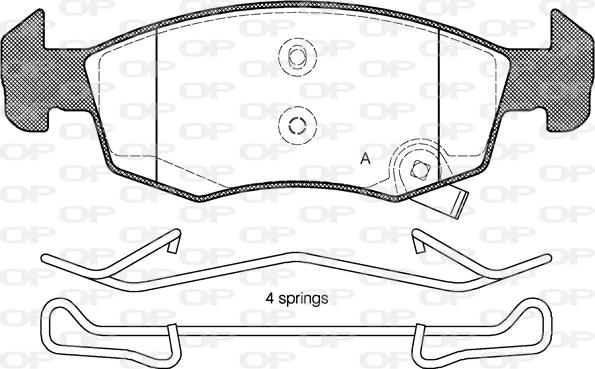 Open Parts BPA1634.02 - Komplet Pločica, disk-kočnica www.molydon.hr