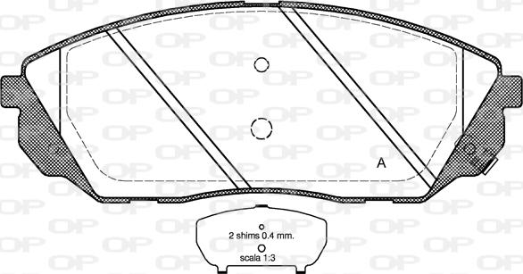 Open Parts BPA1041.12 - Komplet Pločica, disk-kočnica www.molydon.hr