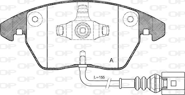 Open Parts BPA1030.01 - Komplet Pločica, disk-kočnica www.molydon.hr