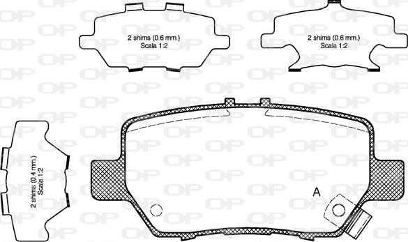 Open Parts BPA1168.02 - Komplet Pločica, disk-kočnica www.molydon.hr