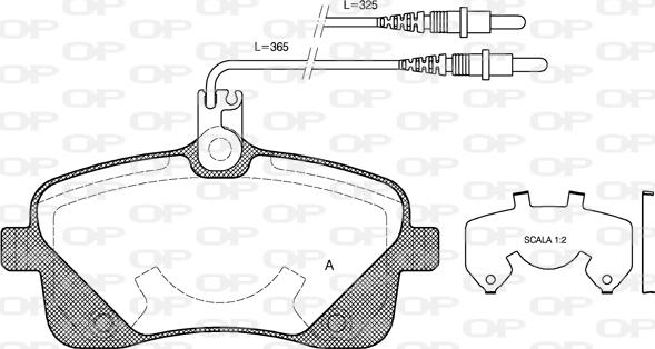 Open Parts BPA1102.02 - Komplet Pločica, disk-kočnica www.molydon.hr