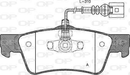 Open Parts BPA1187.01 - Komplet Pločica, disk-kočnica www.molydon.hr