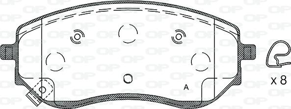 Open Parts BPA1801.02 - Komplet Pločica, disk-kočnica www.molydon.hr