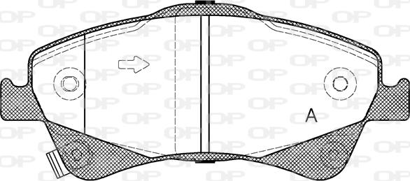 Open Parts BPA1341.12 - Komplet Pločica, disk-kočnica www.molydon.hr