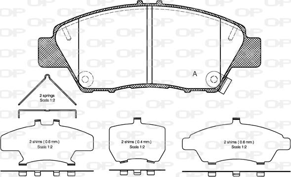 Open Parts BPA1358.02 - Komplet Pločica, disk-kočnica www.molydon.hr