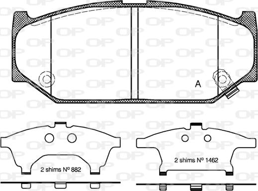 Open Parts BPA1381.12 - Komplet Pločica, disk-kočnica www.molydon.hr