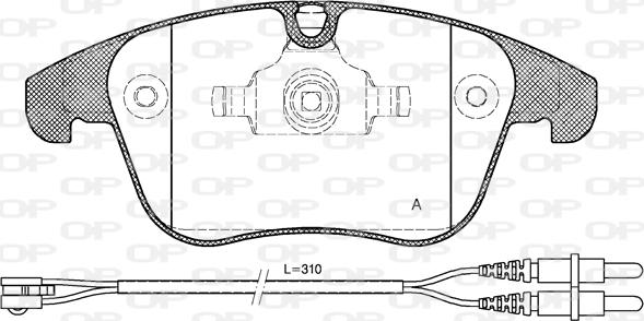 Open Parts BPA1249.01 - Komplet Pločica, disk-kočnica www.molydon.hr