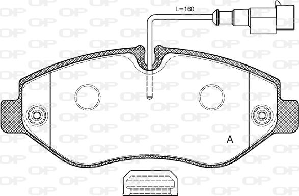 Open Parts BPA1245.02 - Komplet Pločica, disk-kočnica www.molydon.hr