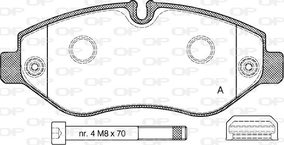 Open Parts BPA1245.10 - Komplet Pločica, disk-kočnica www.molydon.hr