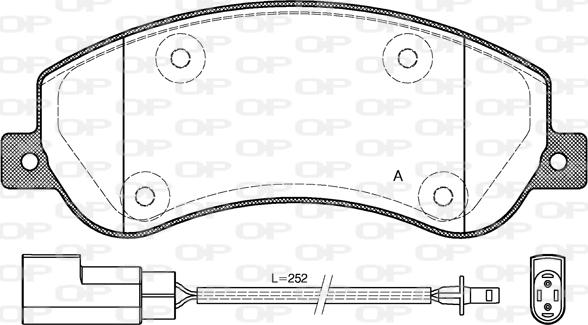 Open Parts BPA1250.02 - Komplet Pločica, disk-kočnica www.molydon.hr