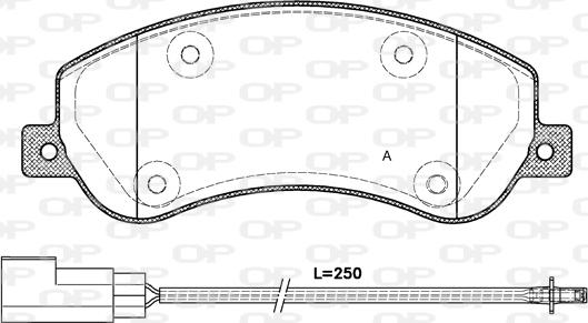 Open Parts BPA1250.11 - Komplet Pločica, disk-kočnica www.molydon.hr