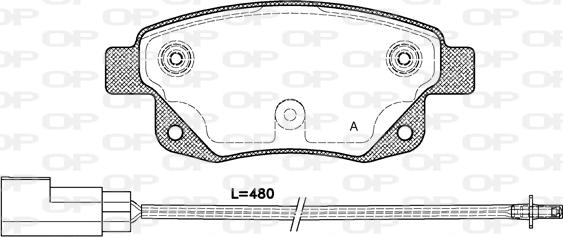 Open Parts BPA1252.01 - Komplet Pločica, disk-kočnica www.molydon.hr