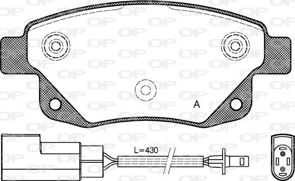 Open Parts BPA1252.02 - Komplet Pločica, disk-kočnica www.molydon.hr