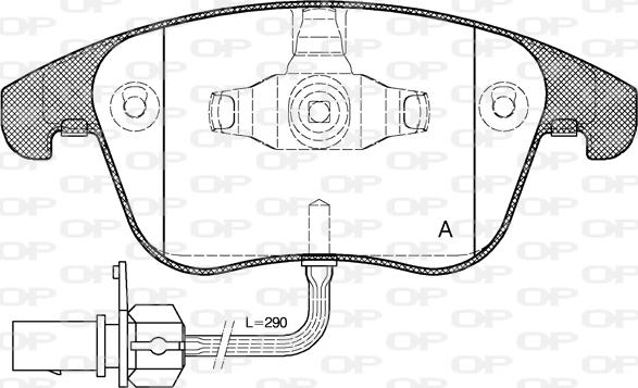 Open Parts BPA1219.11 - Komplet Pločica, disk-kočnica www.molydon.hr