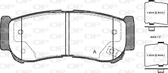 Open Parts BPA1239.02 - Komplet Pločica, disk-kočnica www.molydon.hr