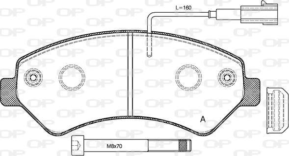 Open Parts BPA1275.01 - Komplet Pločica, disk-kočnica www.molydon.hr