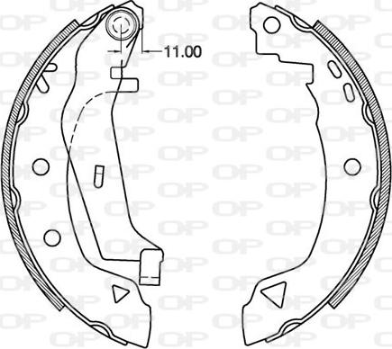 Open Parts BSA2098.00 - Komplet kočnica, bubanj kočnice www.molydon.hr