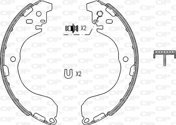 Open Parts BSA2278.00 - Komplet kočnica, bubanj kočnice www.molydon.hr