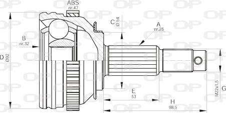 Open Parts CVJ5447.10 - Kardan, Pogonska osovina www.molydon.hr