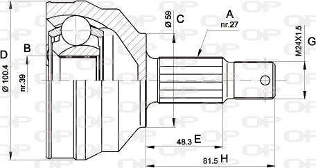 Open Parts CVJ5460.10 - Kardan, Pogonska osovina www.molydon.hr