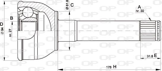 Open Parts CVJ5429.10 - Kardan, Pogonska osovina www.molydon.hr