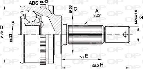 Open Parts CVJ5471.10 - Kardan, Pogonska osovina www.molydon.hr