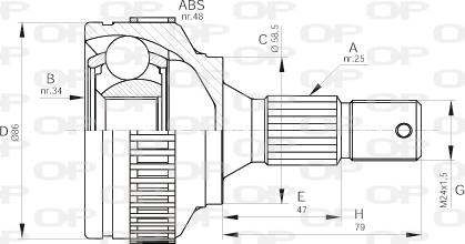 Open Parts CVJ5593.10 - Kardan, Pogonska osovina www.molydon.hr