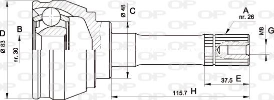 Open Parts CVJ5569.10 - Kardan, Pogonska osovina www.molydon.hr