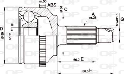 Open Parts CVJ5509.10 - Kardan, Pogonska osovina www.molydon.hr