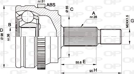 Open Parts CVJ5501.10 - Kardan, Pogonska osovina www.molydon.hr