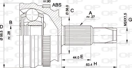 Open Parts CVJ5507.10 - Kardan, Pogonska osovina www.molydon.hr