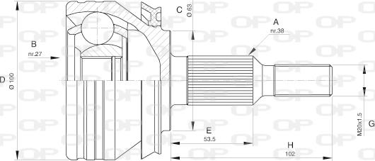 Open Parts CVJ5581.10 - Kardan, Pogonska osovina www.molydon.hr