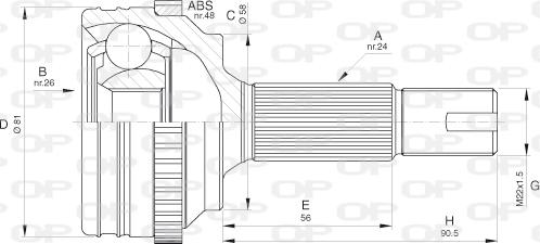 Open Parts CVJ5533.10 - Kardan, Pogonska osovina www.molydon.hr