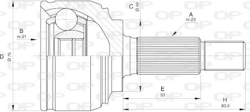 Open Parts CVJ5520.10 - Kardan, Pogonska osovina www.molydon.hr