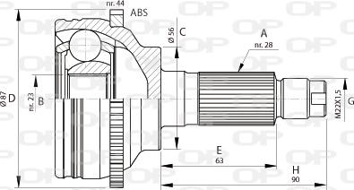 Open Parts CVJ5696.10 - Kardan, Pogonska osovina www.molydon.hr