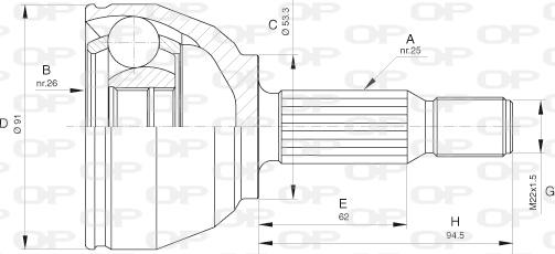 Open Parts CVJ5654.10 - Kardan, Pogonska osovina www.molydon.hr